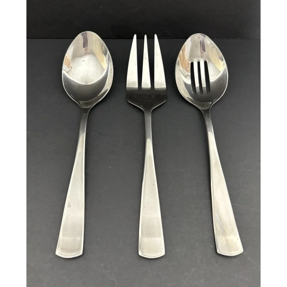 5 Tahari Home Serving Pieces Flatware Stainless Pie Server Serving Spoon Fork